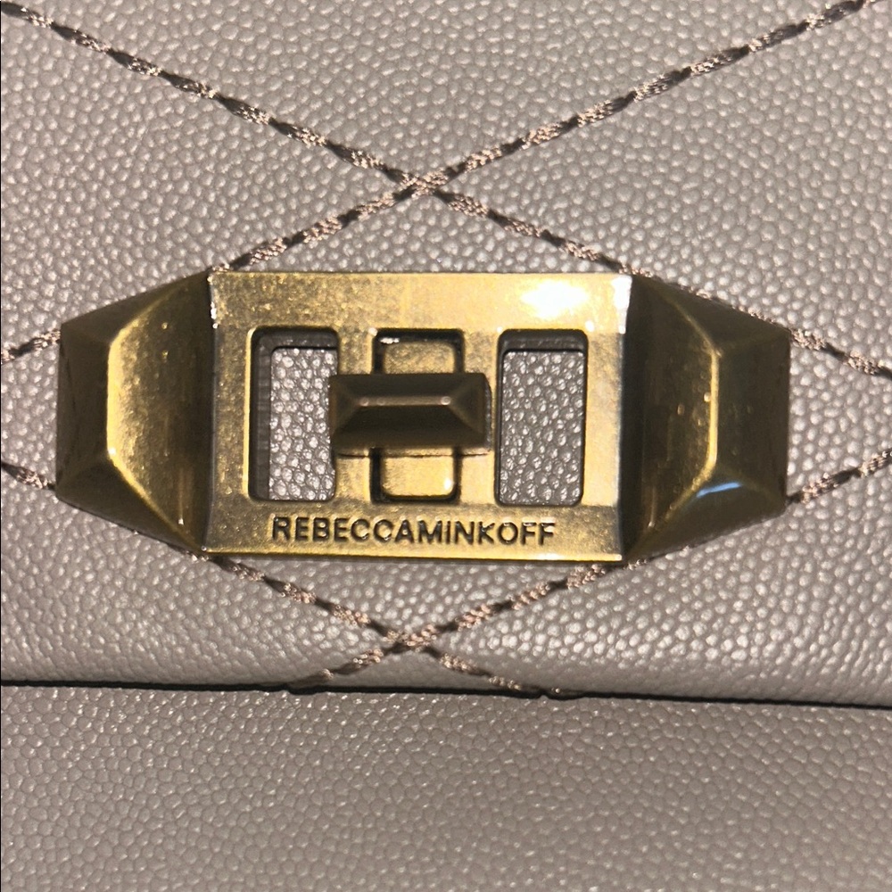 Rebecca Minkoff Taupe Quilted Crossbody Bag